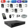 Amiko IP 5 kamerový set, 4K Ultra HD 8Mpix, Ai, Dl, Tube (1801K5) (Amiko)