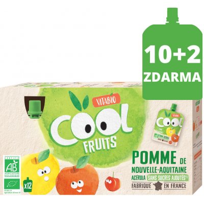 Vitabio Ovocné bio kapsičky Cool Fruits jablko a acerola 12 x 90 g