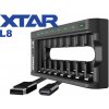 Xtar L8 inteligentná nabíjačka 1,5V Li-ion a 1,2V Ni-MH AA/AAA
