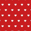 Takoy Mäkký tyl biele srdiečka 2 cm na červenej-NS-18779