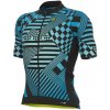 ALÉ Cycling Clothing ALÉ PR-S Checker, Light blue Veľkosť: L Pánsky cyklistický dres s krátkym rukávom