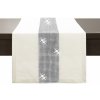 Mondo Italia Behúň na stôl Glamour so zirkónmi krémový Krémová 40x120 cm