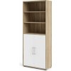 Modulárna knižnica v bielo-prírodnej farbe v dekore duba 89x222 cm Prima – Tvilum