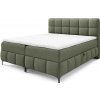 Manželská boxspring posteľ s úložným priestorom Zophie 160x200 - zelená