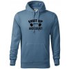 Shut up and squat - Mikina pánska Cape s kapucňou - 2XL ( Denim )
