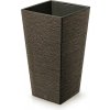 PROSPERPLAST Kvetináč FURU SQUARE ECO WOOD 35cm kávový