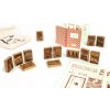 DIDAWOOD DWOOD Kavárnička u Růženky 13 dílů - doplněk k dřevěné stavebnici s příběhem - v pytlíku