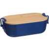 Obedár s bambusovým viečkom, 750 ml, modrá Dark