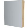 Mereo, Mereo Kúpeľňová zrkadlová skrinka 60 cm, galerka, 2 x dvierka, Multidecor, Dub San remo sand, MER-CN798G62DSAN
