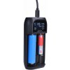 Solight nabíjačka batérií Li-Ion, LiFePO4, Ni-MH/CD, AA, AAA, 18650, 2000mA, 2 kanály, LCD displej DN27