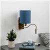 Brilagi - LED Nástenná lampa NUBILA 1xE27/25W/230V+ LED/3W mosadz/tmavomodrá BG1557+BG1575 + záruka 3 roky zadarmo