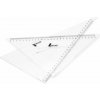 Japonský pravouhlý plastový trojuholník SHINWA 27 cm - súprava 2 ks