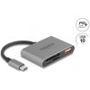 Delock Čtečka karet USB-C pro paměťové karty SD a Micro SD + port USB 10 Gb/s typu A a USB typu C PD 2.0 85 W