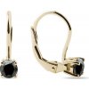 Náušnice zo žltého zlata s čiernymi diamantmi KLENOTA K0370203