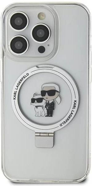 Karl Lagerfeld iPhone 11 / Xr Ring Stand Karl&Choupettte MagSafe biele