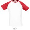 SOL's Collection Tričko Funky, 2-barevné, krátký rukáv, pánské COT25119090305-white/red 2XL Bílá/červená