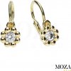 MOZA gold Detské náušnice MG4155 Farba kameňa: Biela, Farba Zlata: žlté Au
