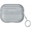 AppleKing obal so vzorom karbónových vlákien pre AirPods Pro 2 (2022) - sivý - možnosť vrátiť tovar ZADARMO do 30tich dní