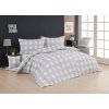 Matějovský Obliečka Posteľná bielizeň - Quadro Grey Cotton deluxe 1x 140/220, 1x 70/90 140x220+70x90 geometria sivá