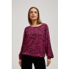 Moodo Patterned shirt čierna fuchsiová viacfarená