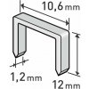 Extol Premium 8852204 | Spony do sponkovačky 12x10,6x1,2 mm - balenie 1000 ks