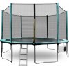 Aga SPORT PRO Trampolína 430 cm Tmavo zelená + ochranná sieť + rebrík + vrecko na obuv