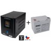ABCtech Záložní zdroj MHPower MPU-300-12, UPS, 300W, čistý sinus, 12V SET s Gelovou baterií 33Ah
