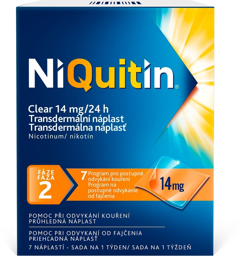 NiQuitin Clear 14 mg/24 h emp.tdm. 7 x 14 mg