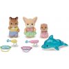 Sylvanian family 3 kamaráti zo škôlky v bazéne