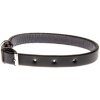 COBBYS PET Obojok z pravej hladkej kože, čierny 15mm/35cm