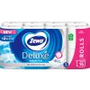 Zewa Deluxe Aqua Tube Delicate Care toaletný papier 3 vrstvový 150 útržkov 16 kusov, rolička, ktorú môžete spláchnuť