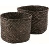 Set 2 ks pletených košíkov Compactor MIKA, malý 14 x 11 cm, veľký 16 x 12 cm, dymovo hnedý (RAN6532)