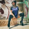 Yakuza dámske tričko GOLEM CURVED Crew Neck GSB 22130 black Farba: čierna, Veľkosti dámske: XL