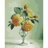 ZUTY Maľovanie podľa čísel - ZÁTIŠIE ŽLTÉ RUŽE V SKLENENEJ VÁZE (PIETER WAGEMANS) Rámovanie: vypnuté plátno na rám, Rozmer: 80x100 cm