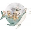Nálepka na stenu - Krajina snov - Zvieratká na veľrybe veľkosť: L