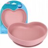 Canpol babies Silicone Suction Plate Heart Pink silikonový talíř s přísavkou 300 ml