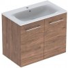 Kúpeľňová skrinka s umývadlom Geberit Selnova 80x50,2x65,2 cm v prevedení orech hickory 501.258.00.1
