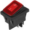 Vypínač 12V / 24V, AC 125V-250V s podsvietením Farba: červená