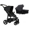 TFK Mono4 2v1 Black Combi carrycot + Seat unit Nenafukovacie kolesá (s výplňou) Hlboká vanička Premium Black