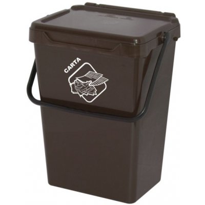 Artplast Plastový odpadkový kôš na triedenie odpadu, 35 l, hnedý