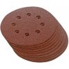 Brúsny papier 125mm pre Excentické brúsky, perforovaný, suchý zips, 10ks - zrnitosť 240 125-206505