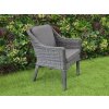 Ratanea Záhradná ratanová stolička KIMBERLEY tmavosivá