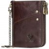 Humerpaul kožená peňaženka s retiazkou Quiot Hnedá