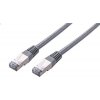 Kábel C-TECH patchcord Cat5e, FTP, sivý, 2m CB-PP5F-2