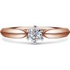 Mira | Zásnubný prsteň so stredovým kameňom 0.25ct, ružové zlato, s diamantmi 50