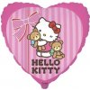 Fóliový balón srdce Hello Kitty ružové 45cm