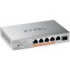 Zyxel XMG-105 5 portov 2,5 G + 1 SFP+, 4 porty 70 W PoE++ Desktop MultiGig unmanaged Switch