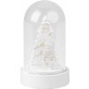 MagicHome Dekoráciabiely stromček v kupole LED teplá biela interiér 5,5x9 cm
