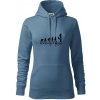 Evolution Climb - Mikina dámská Cape s kapucí - L ( Denim )