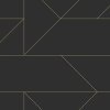 Origin 347726 Čierna geometrická vliesová tapetazlaté línie mery 0,53 x 10,05 m